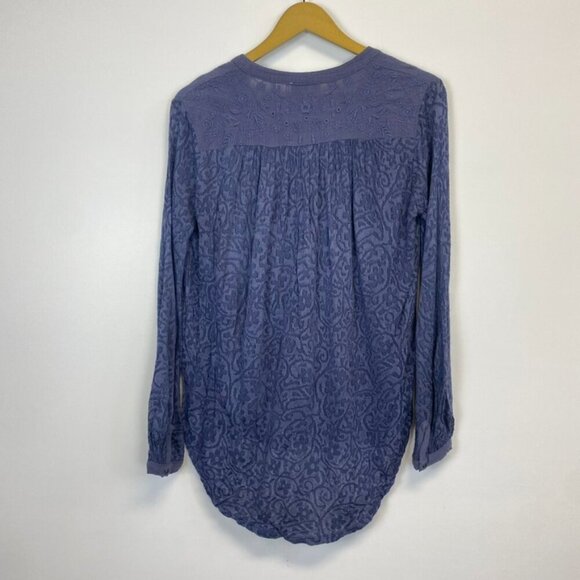 Lucky Brand Blue Lace Top - Picture 12 of 13